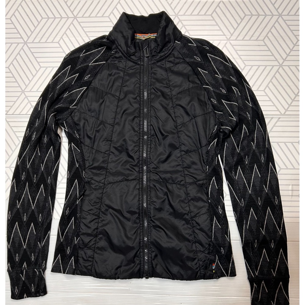 Smartwool Women's size M Smartloft 60 Merino Wool Blend Zip Up Hybrid Jacket a3